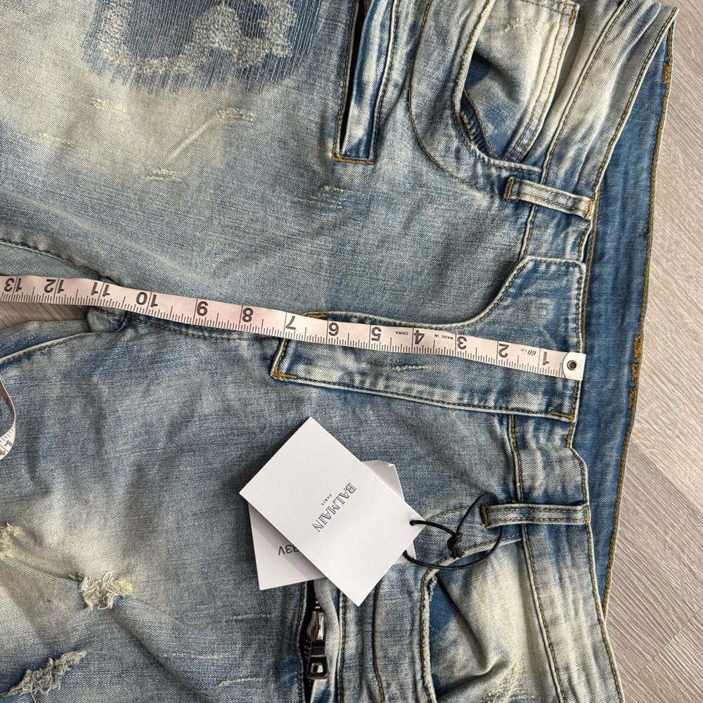 Balmain Men's Skinny Biker Jeans Men's Light Blue Jeans Size 36 - Picture 16 of 16